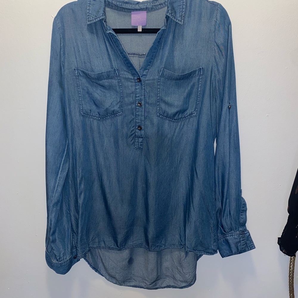 Market & Spruce Chambray top